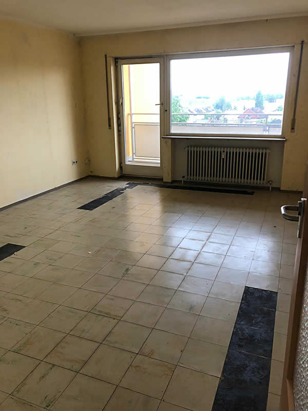 Wohnungsauflösung Wohnzimmer nachher
