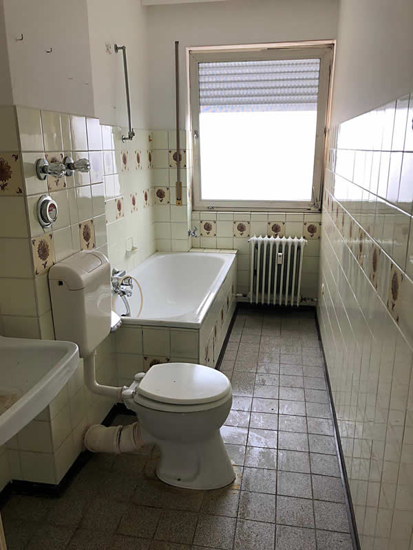 Wohnungsauflösung Bad nachher